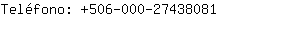 Teléfono: 506-000-2743....