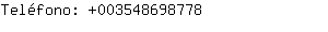 Teléfono: 00354869....