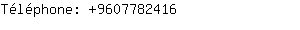 Téléphone: 960778....