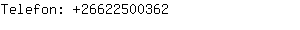 Telefon: 2662250....