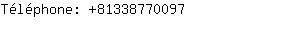Tlphone: 8133877....