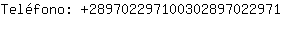 Telfono: 28970229710030289702....