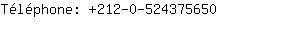 Tlphone: 212-0-52437....