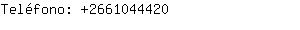 Teléfono: 266104....