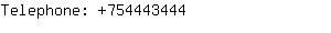 Telephone: 75444....