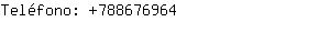 Teléfono: 78867....