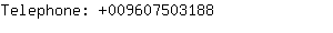 Telephone: 00960750....