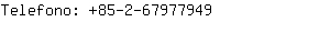 Telefono: 85-2-6797....