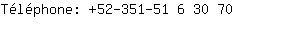 Tlphone: 52-351-51 6 3....