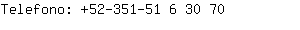 Telefono: 52-351-51 6 3....