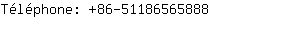 Téléphone: 86-5118656....