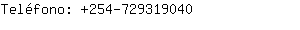 Teléfono: 254-72931....