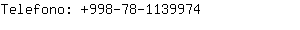 Telefono: 998-78-113....