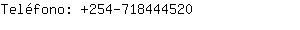 Teléfono: 254-71844....