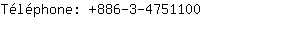 Tlphone: 886-3-475....