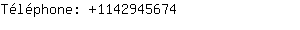 Téléphone: 114294....