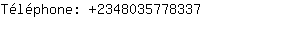 Tlphone: 234803577....