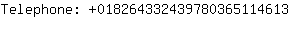 Telephone: 01826433243978036511....