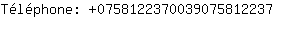 Tlphone: 075812237003907581....