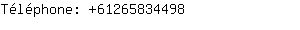 Téléphone: 6126583....