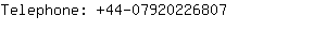 Telephone: 44-0792022....