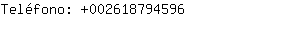 Teléfono: 00261879....