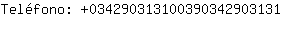 Telfono: 03429031310039034290....