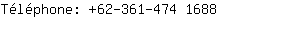 Tlphone: 62-361-474 ....