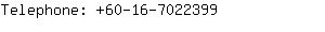 Telephone: 60-16-702....