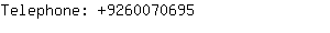 Telephone: 926007....