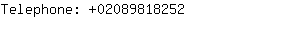 Telephone: 0208981....