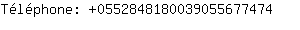 Tlphone: 055284818003905567....
