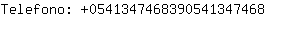 Telefono: 054134746839054134....