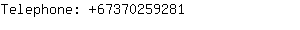 Telephone: 6737025....