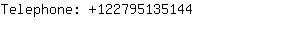 Telephone: 12279513....