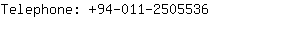 Telephone: 94-011-250....