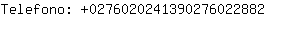 Telefono: 027602024139027602....