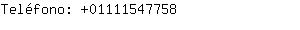 Telfono: 0111154....