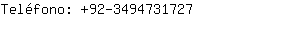 Teléfono: 92-349473....