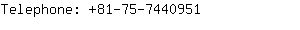 Telephone: 81-75-744....