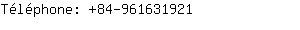 Téléphone: 84-96163....