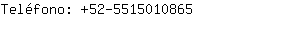 Teléfono: 52-551501....