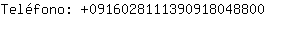 Telfono: 091602811139091804....