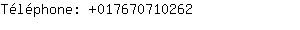 Tlphone: 01767071....
