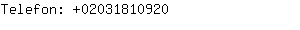 Telefon: 0203181....