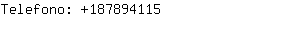 Telefono: 18789....