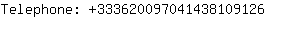 Telephone: 33362009704143810....