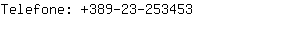 Telefone: 389-23-25....