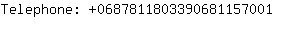 Telephone: 068781180339068115....