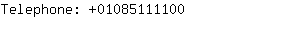 Telephone: 0108511....